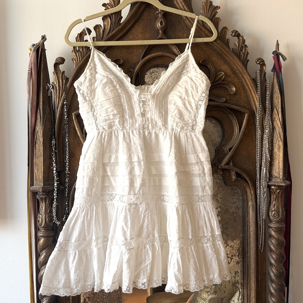 Zimmermann white dress with lace trim